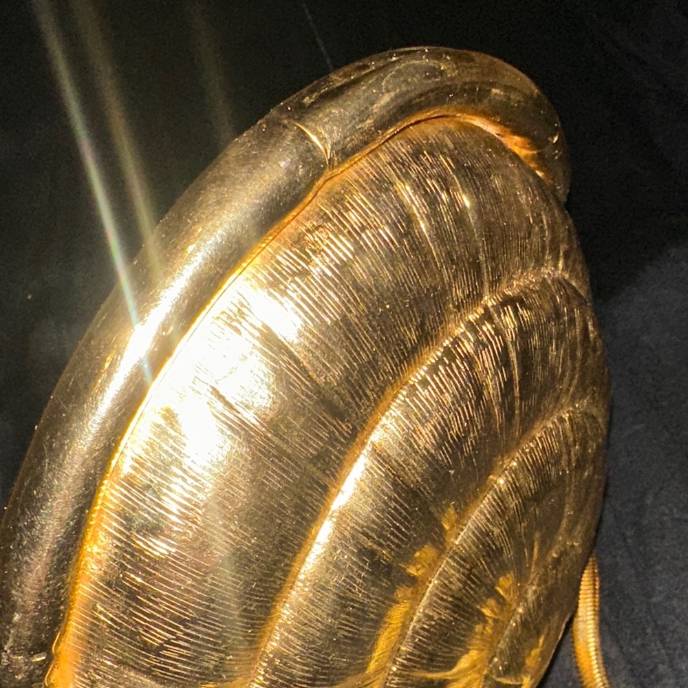 Vintage Gold Lined Snail Shell-Shaped Women's Metal Bag - Picture 6 of 7